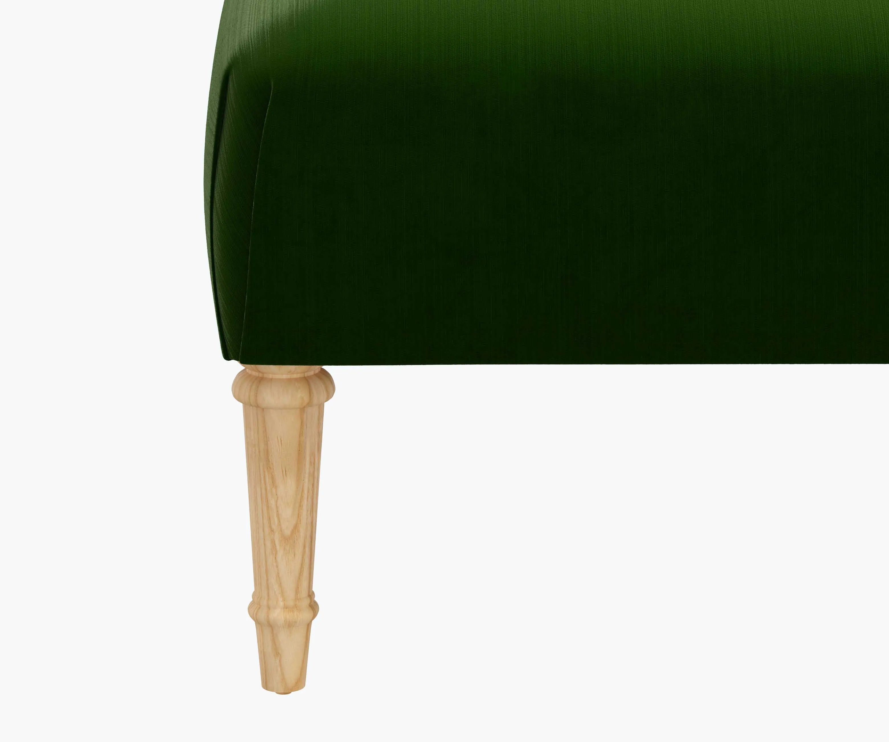 Greenwich Ottoman - Emerald Velvet