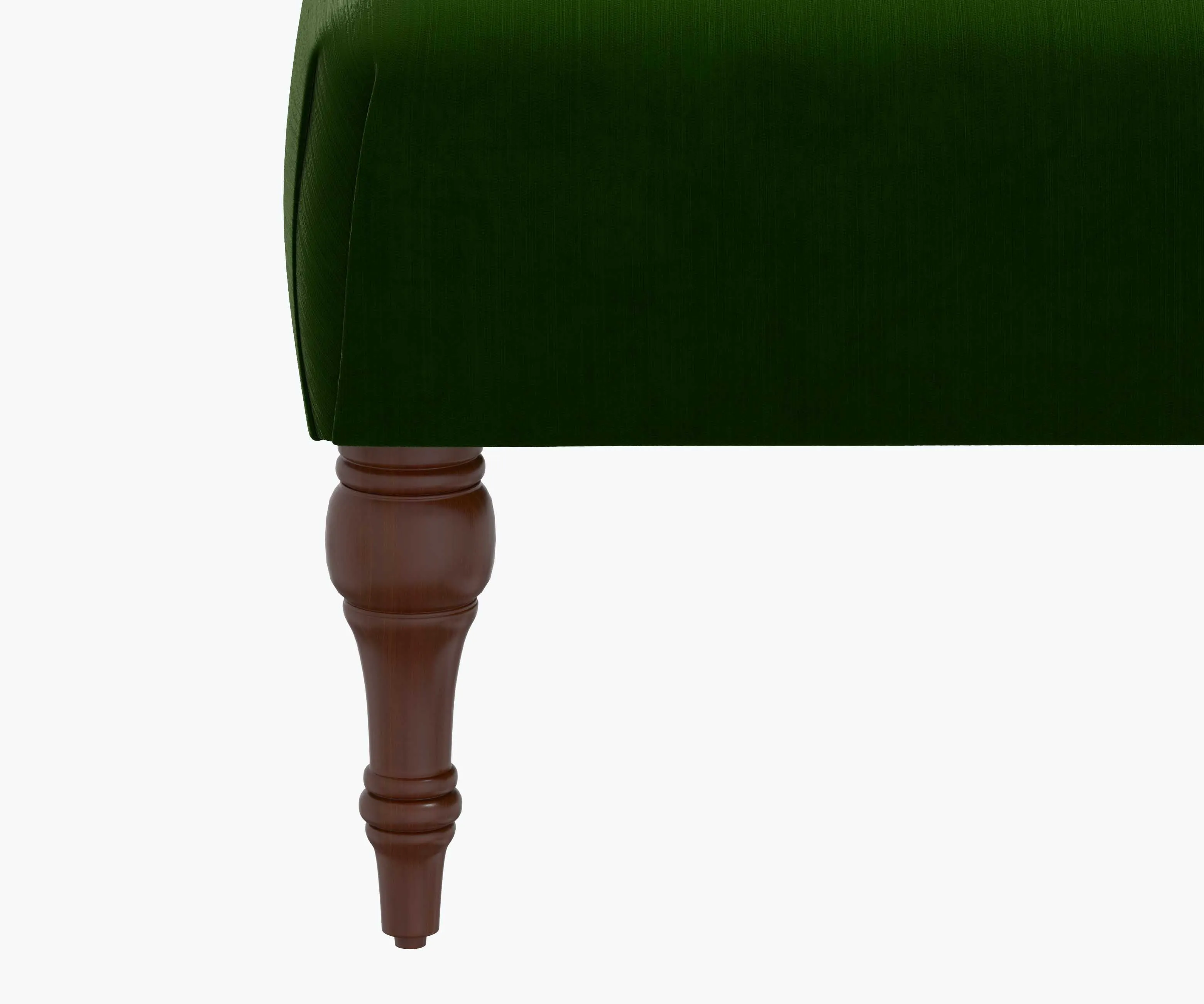 Greenwich Ottoman - Emerald Velvet