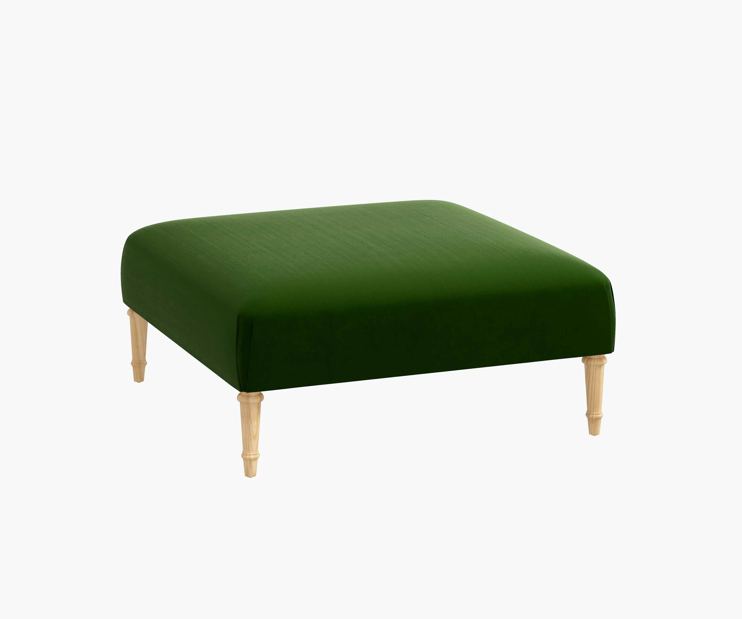 Greenwich Ottoman - Emerald Velvet