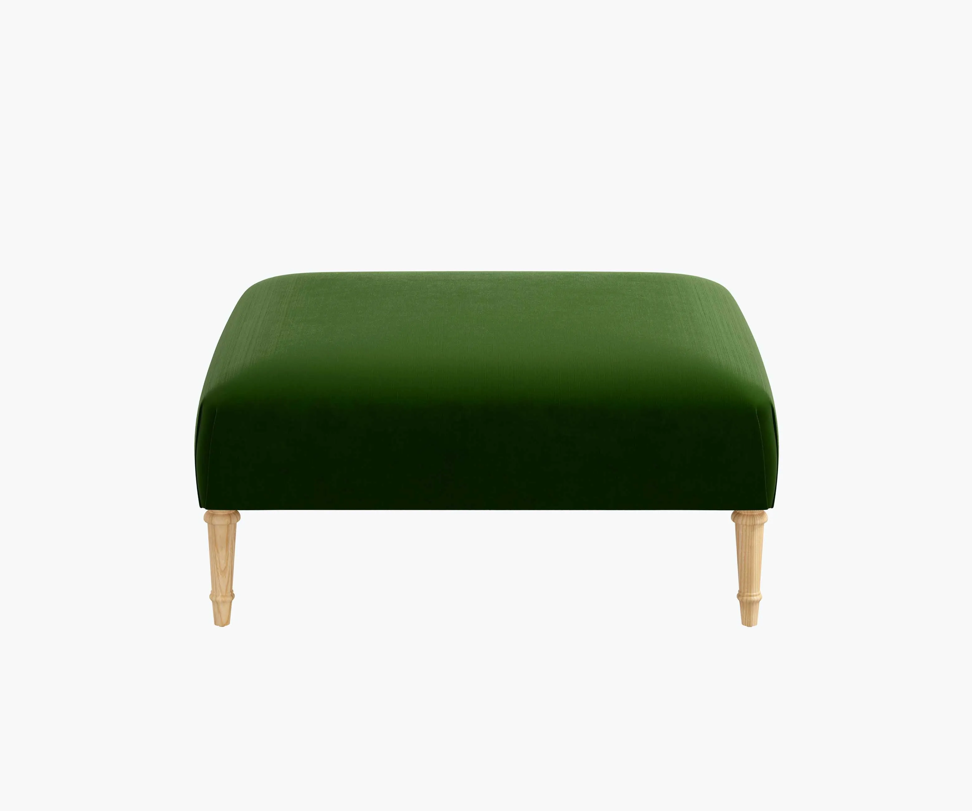 Greenwich Ottoman - Emerald Velvet