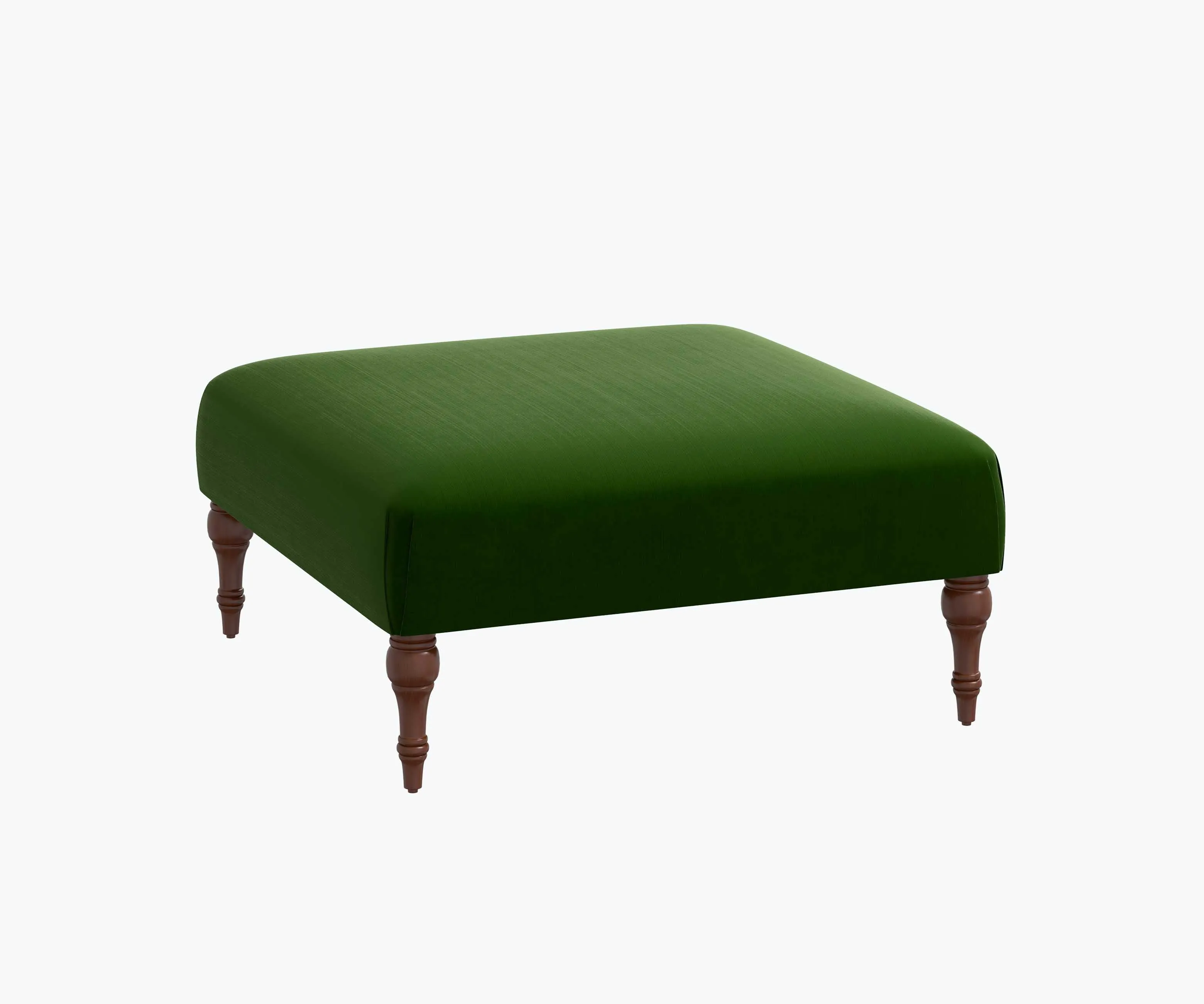 Greenwich Ottoman - Emerald Velvet