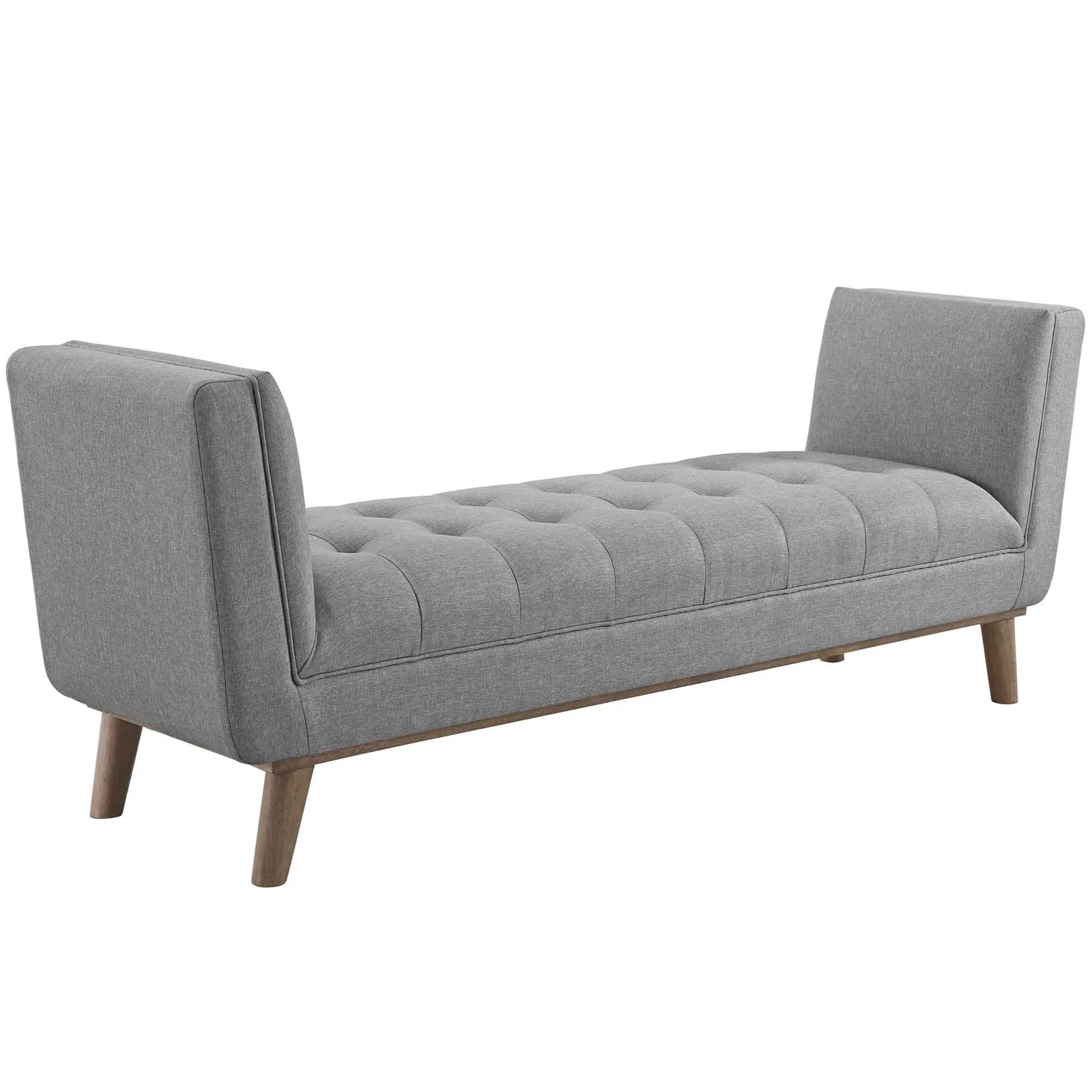 Haven Tufted Button Upholstered Fabric Accent Bench