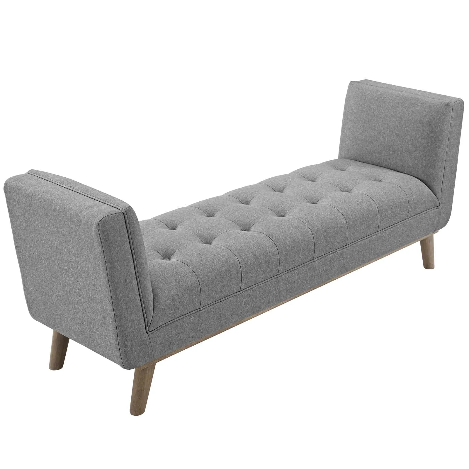 Haven Tufted Button Upholstered Fabric Accent Bench