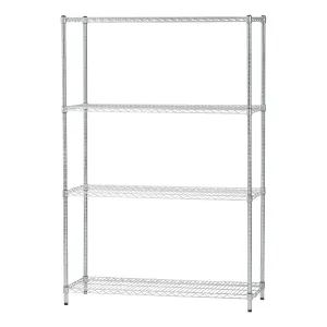 Heavy Duty 4 Shelf Wire Storage Unit, Silver