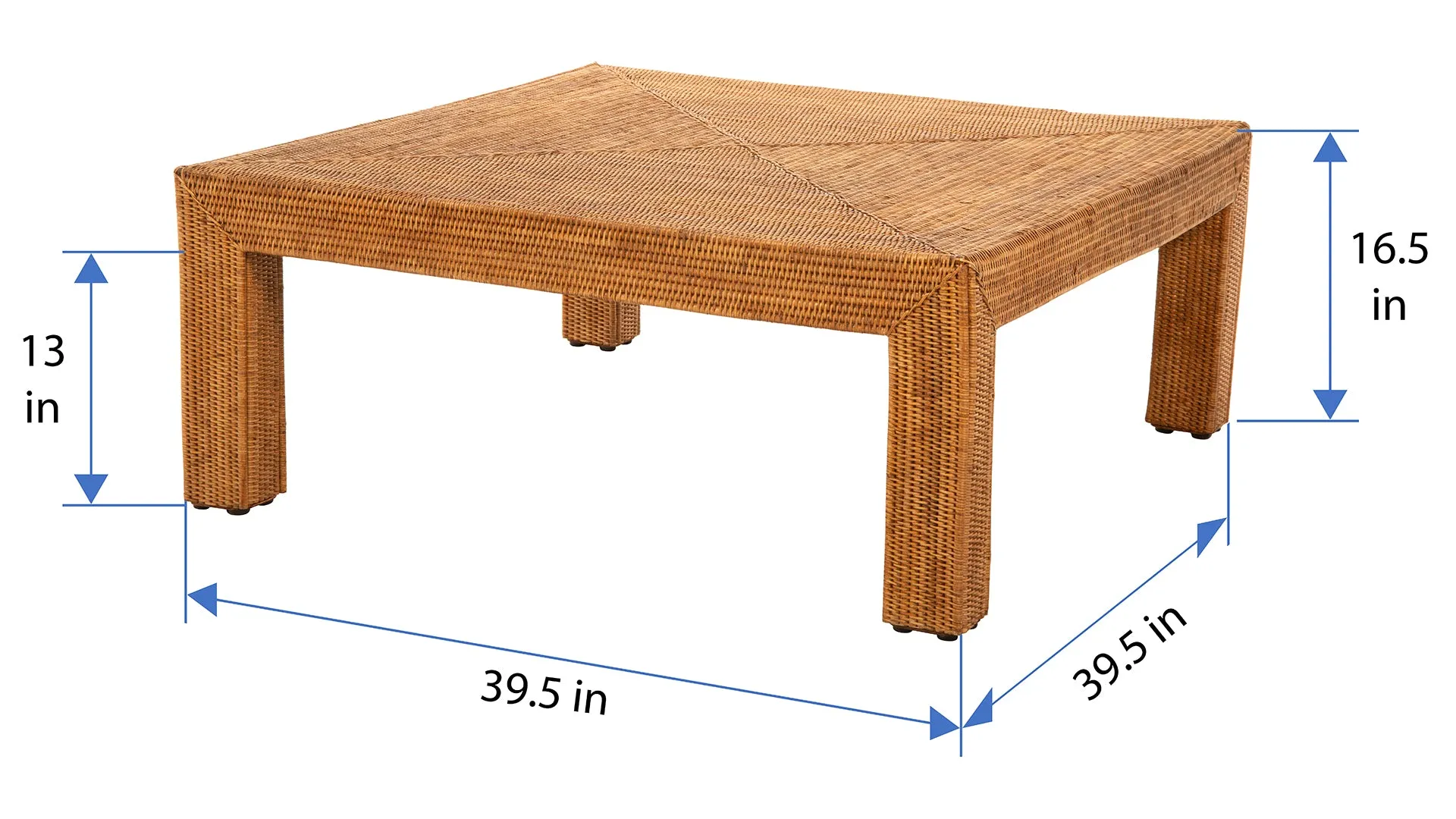 La Jolla Rattan Square Coffee Table