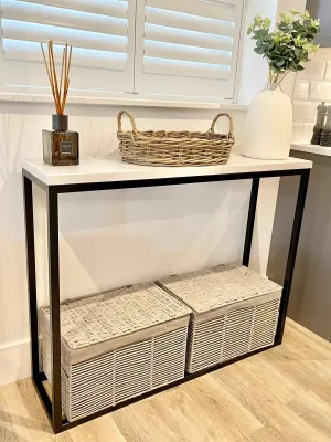 Luna Marble Metal Console Table