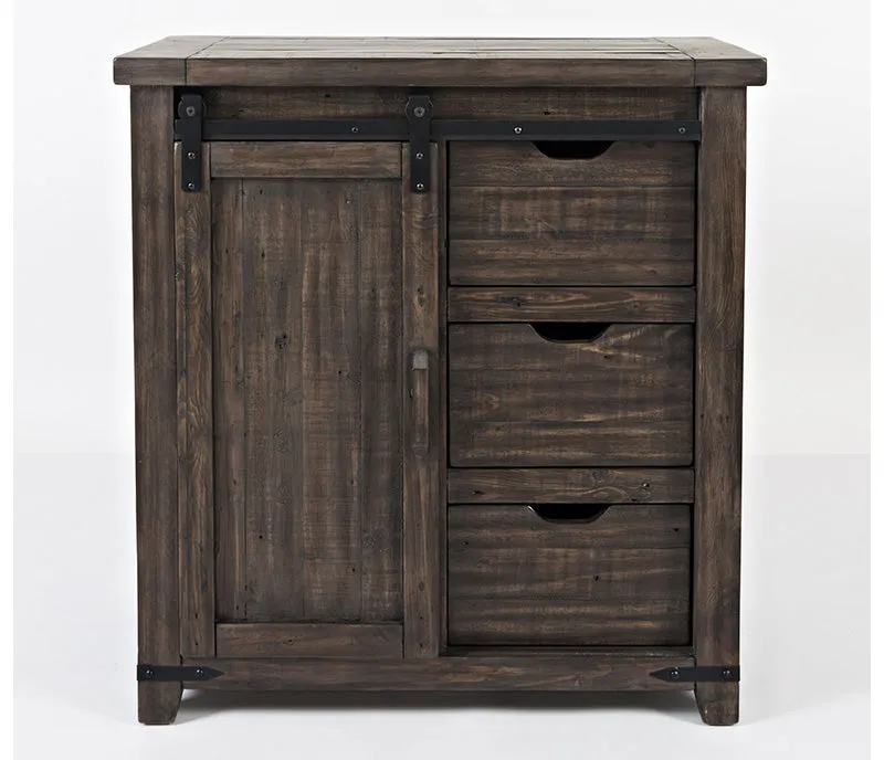 Madison County - Charcoal - 32″ Barn Door Accent Cabinet