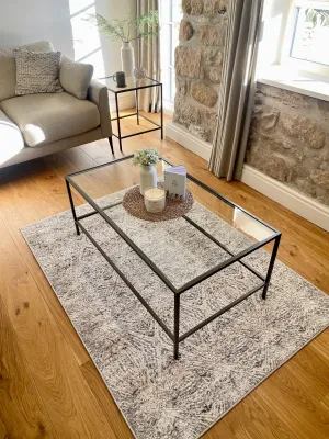 Madison Glass Metal Coffee Table - Dark Bronze