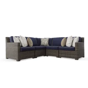 Marina 5 Piece Wicker Sectional