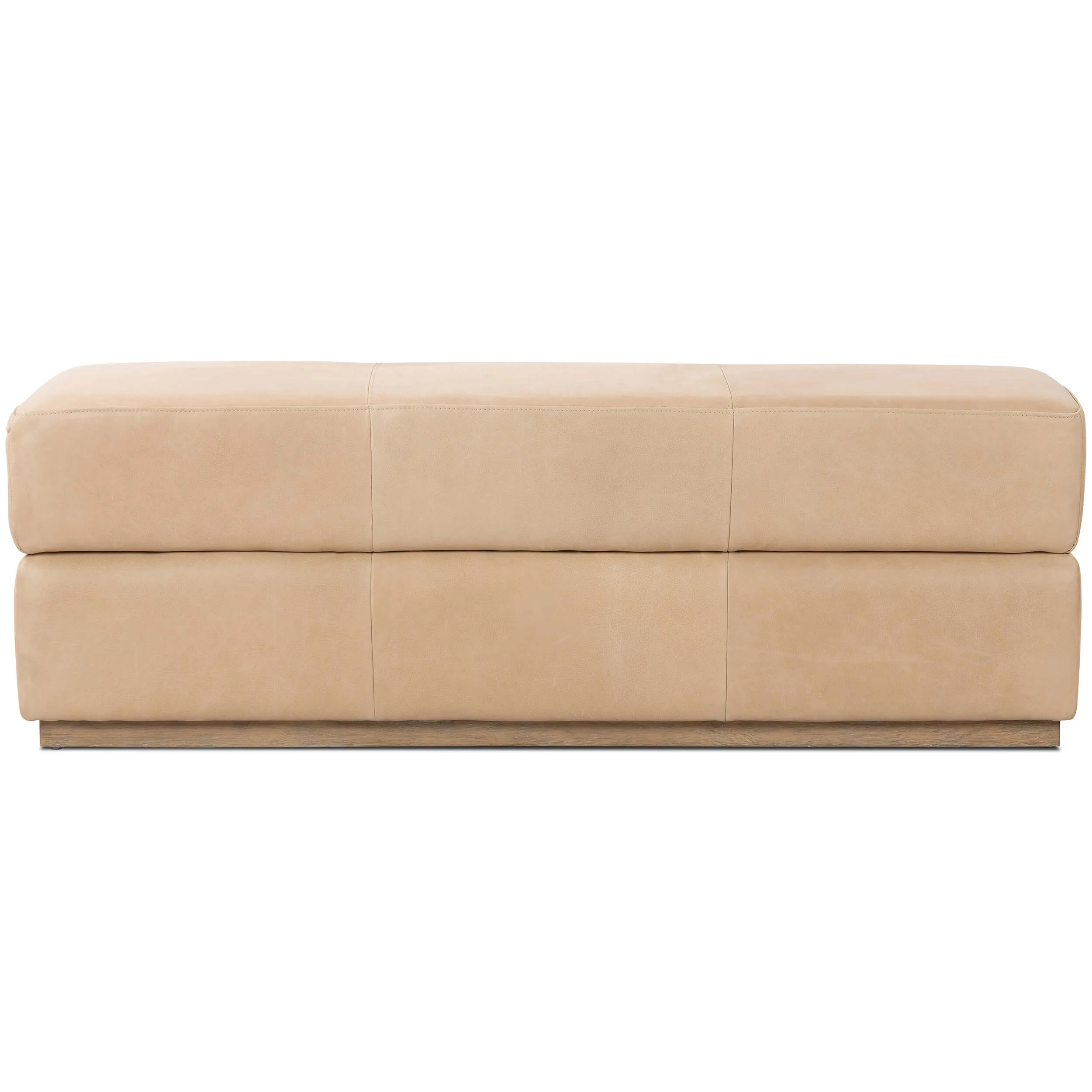 Maximo Leather Bench, Palermo Nude