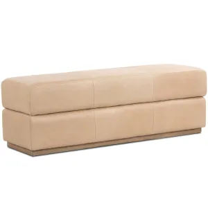 Maximo Leather Bench, Palermo Nude