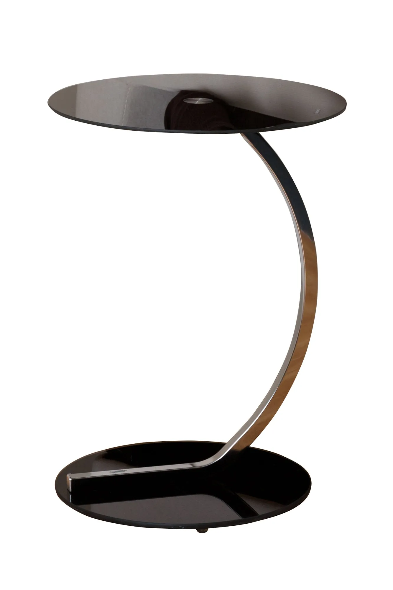 Merlin Black Glass Round Table