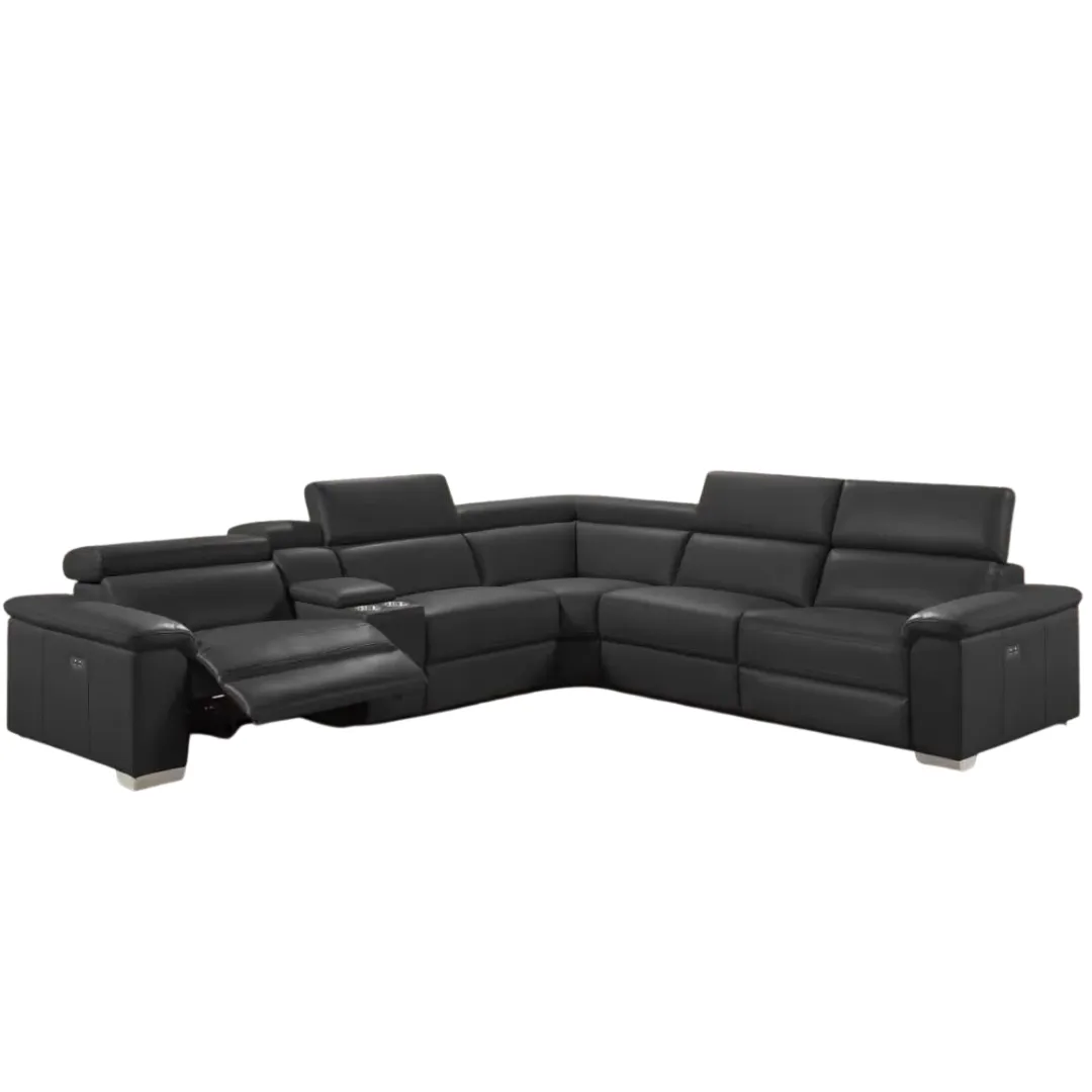 Milan Full Leather Electric Motion Corner Lounge