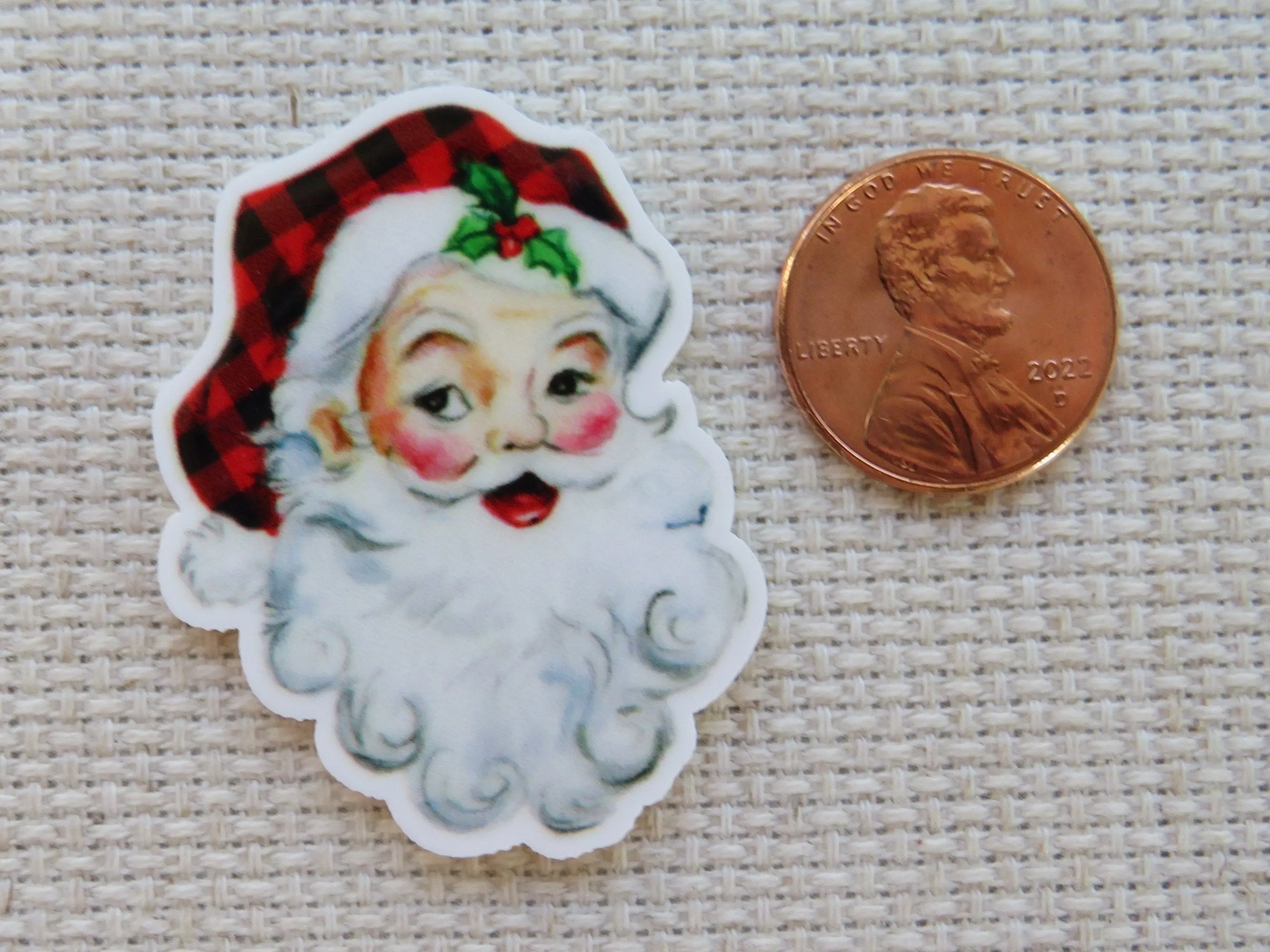 Mr. Clause Face Needle Minder, Cover Minder, Magnet