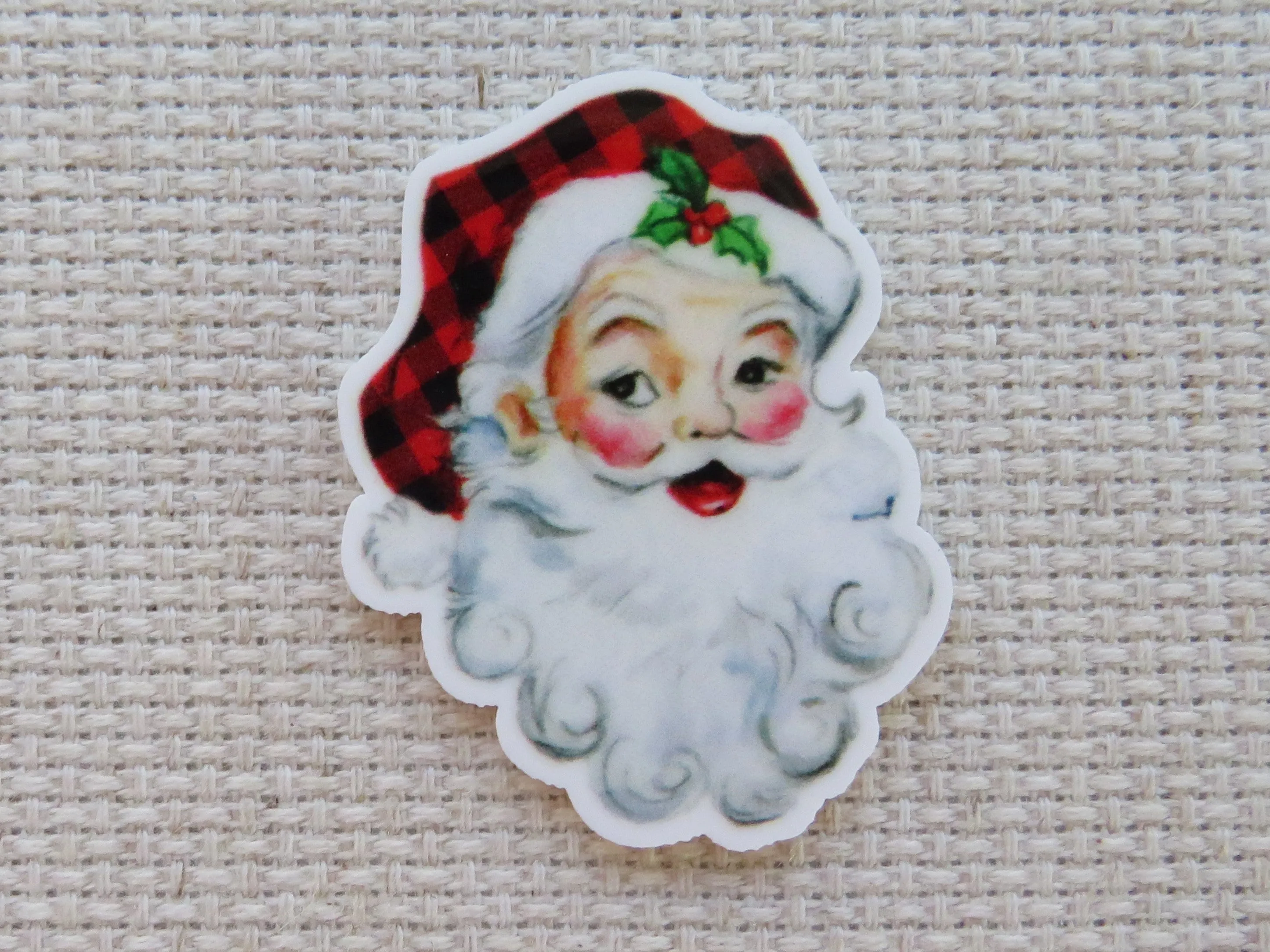 Mr. Clause Face Needle Minder, Cover Minder, Magnet