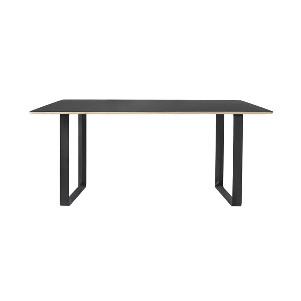 muuto | 70/70 table | black linoleum   black base 170x85cm