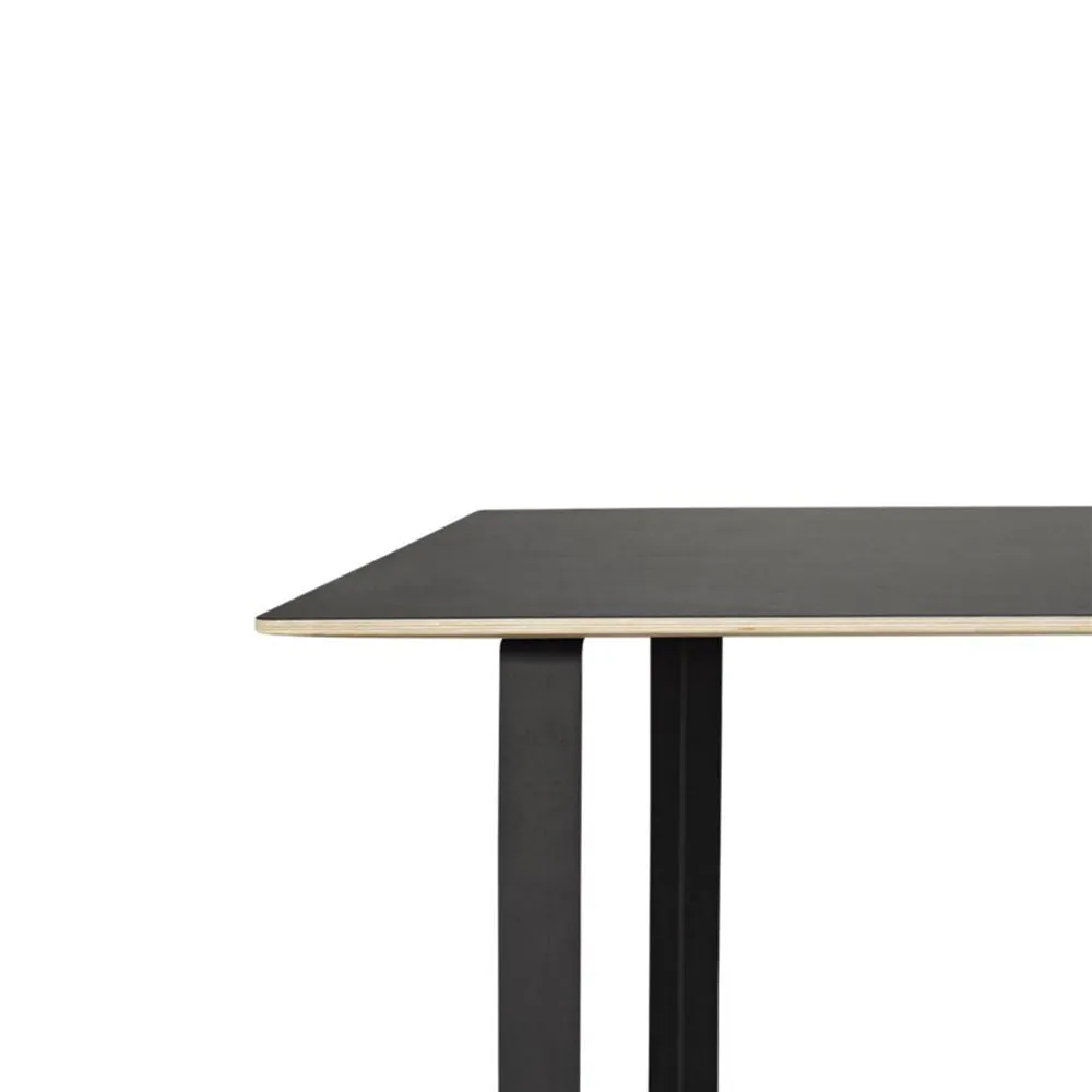 muuto | 70/70 table | black linoleum   black base 170x85cm