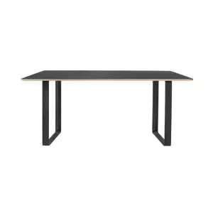 muuto | 70/70 table | black linoleum   black base 170x85cm