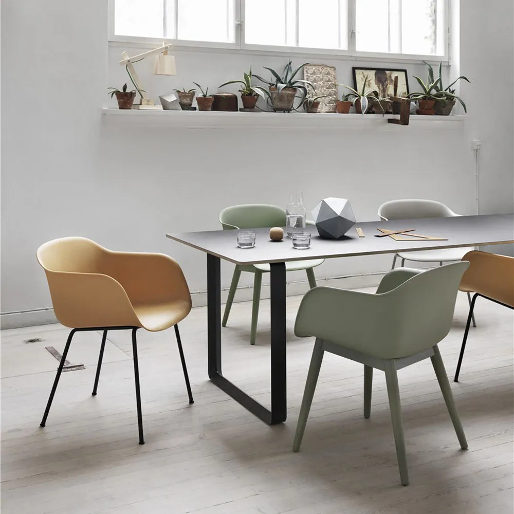 muuto | 70/70 table | black linoleum   black base 170x85cm