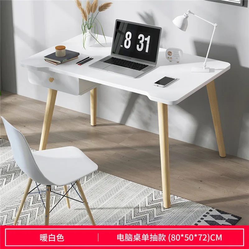 Nordic Modern Computer Study Table-White