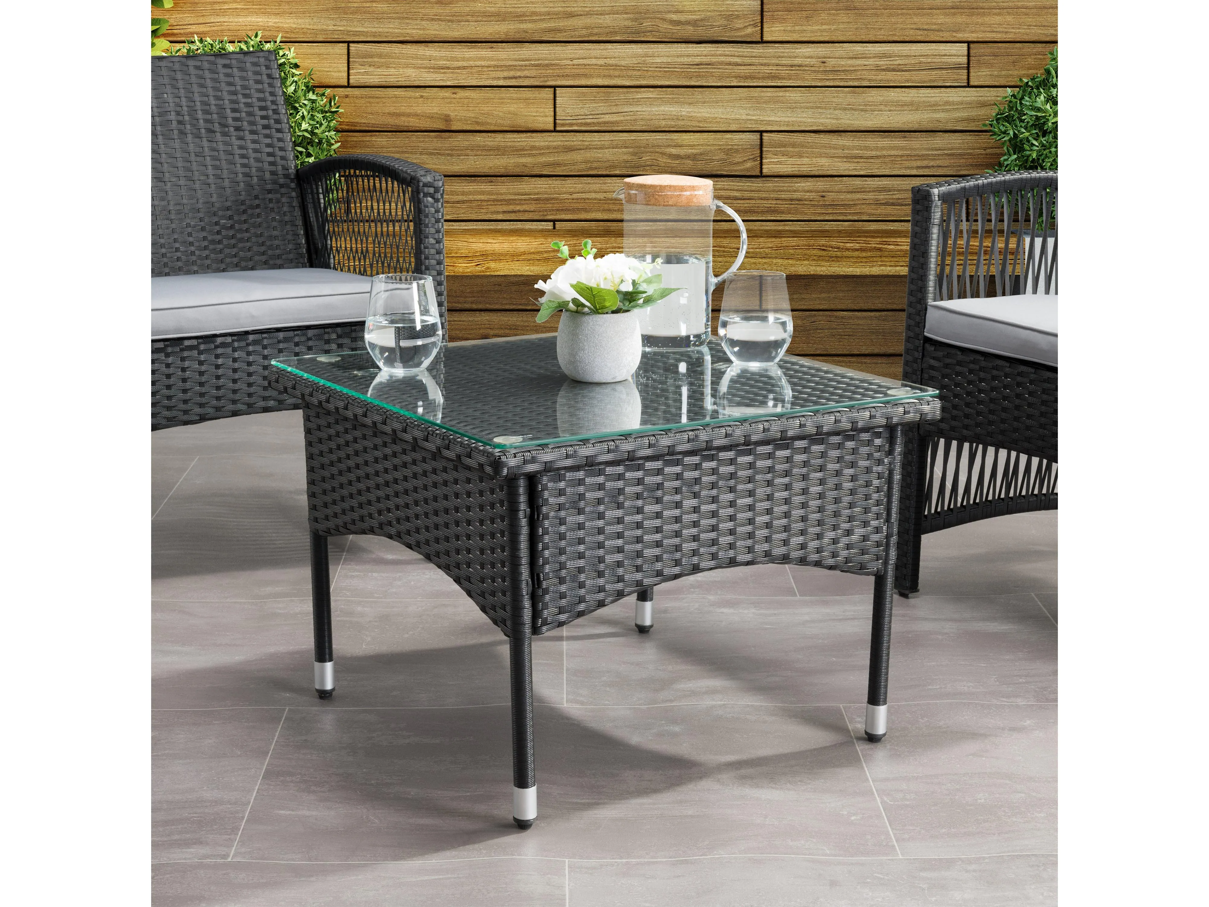 Outdoor Wicker Side Table