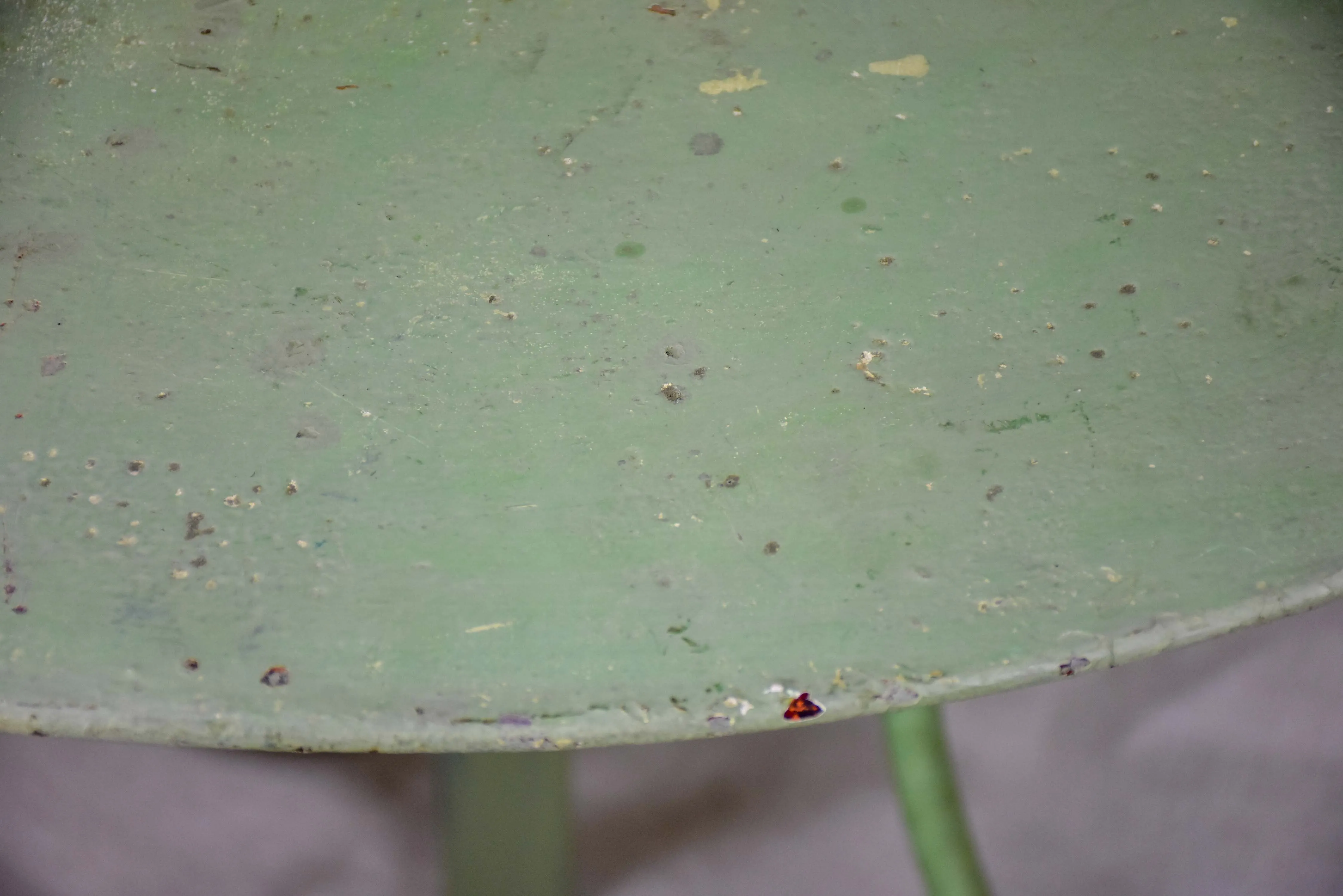 Pair of antique French half-moon garden tables