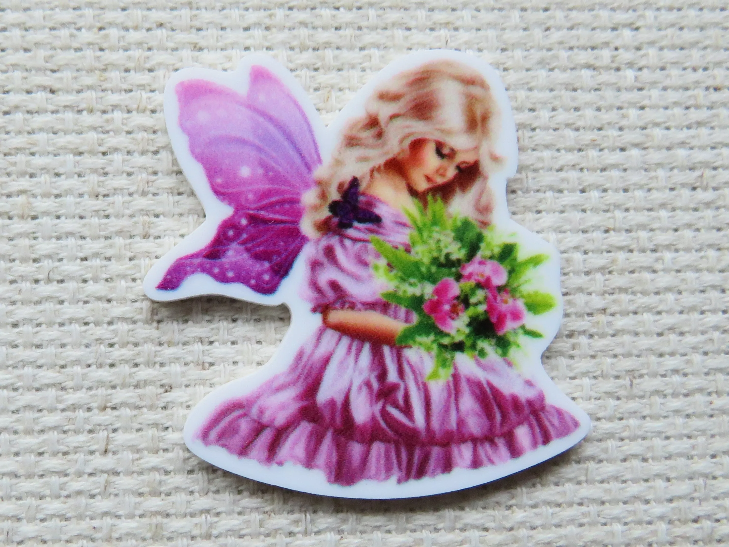 Pink Fairy Needle Minder, Cover Minder, Magnet