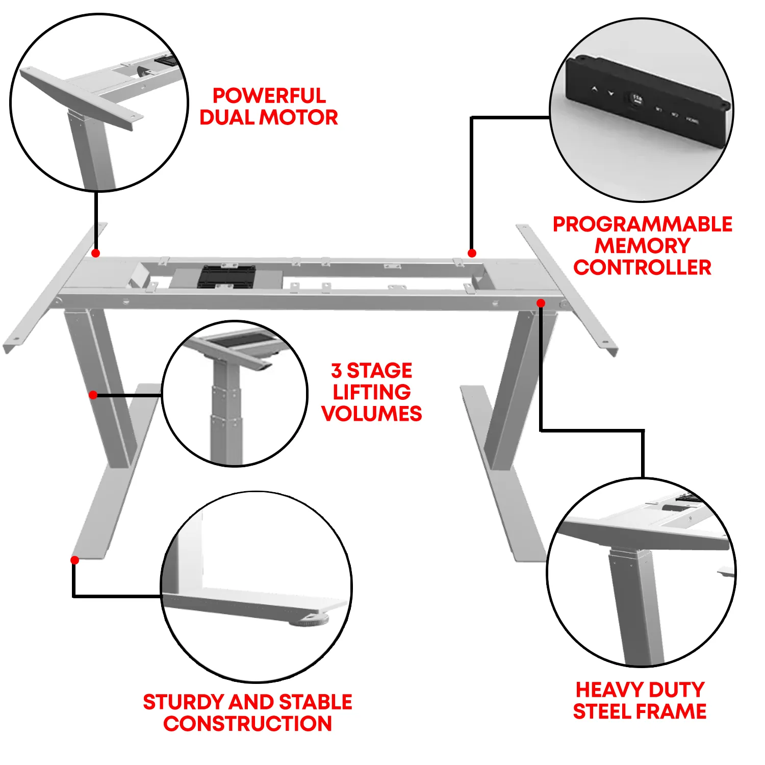 Programmable Dual Motor Electric Standing Desk