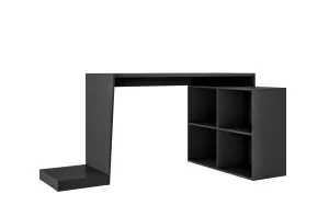 Randalls Enhanced 3.0 Gamer Desk with Integrated 4-Shelf Storage in Sleek Black