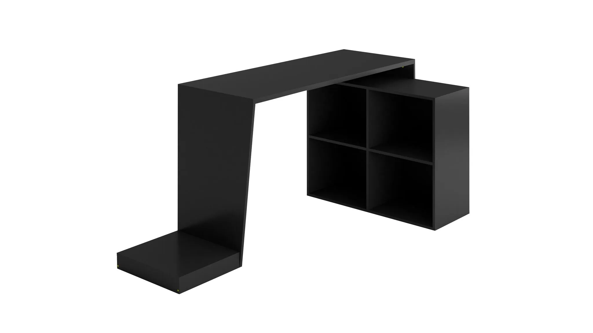 Randalls Enhanced 3.0 Gamer Desk with Integrated 4-Shelf Storage in Sleek Black