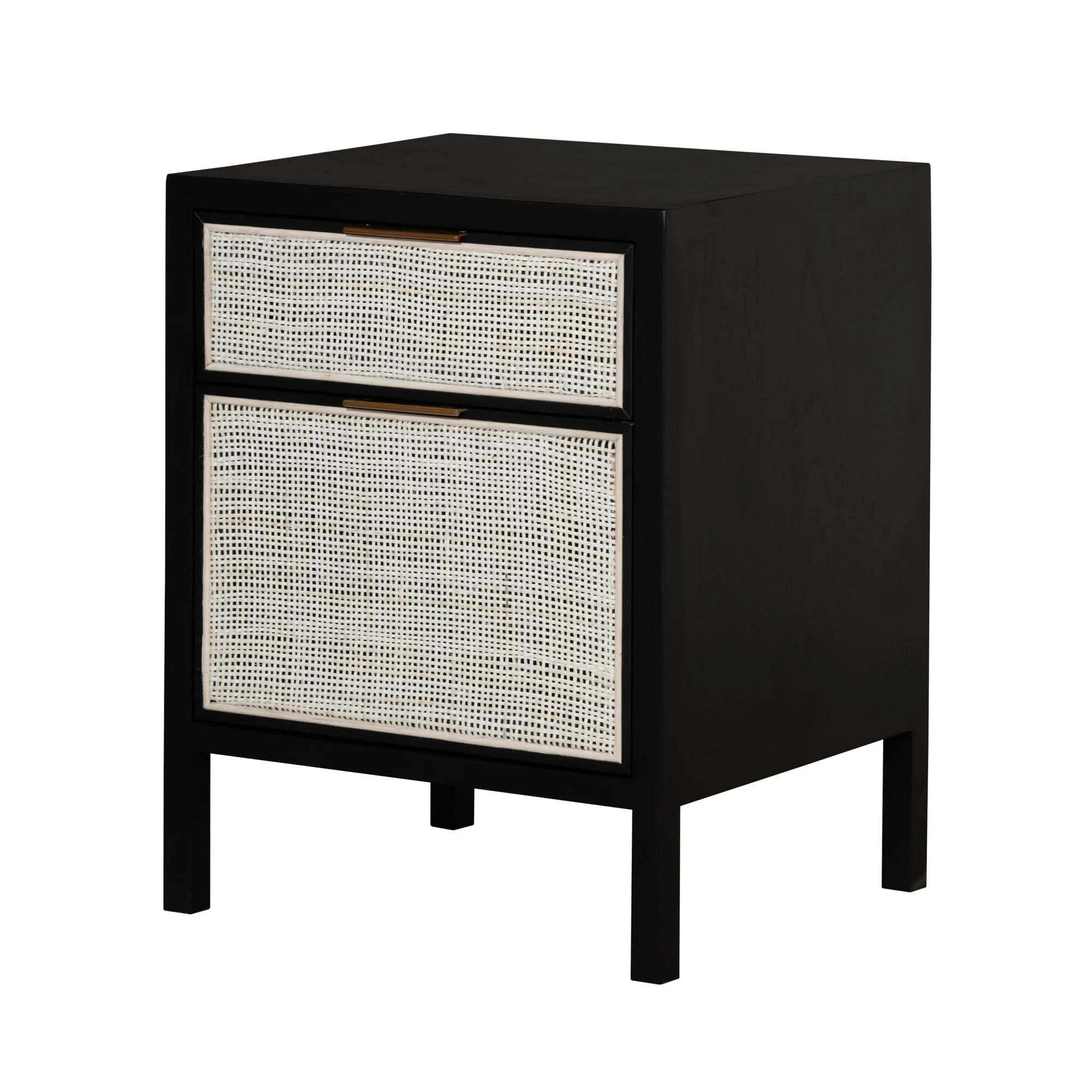 Rattan Filing Cabinet - Ebony