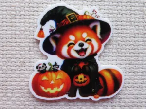 Red Panda Witchy Fun Needle Minder, Cover Minder, Magnet