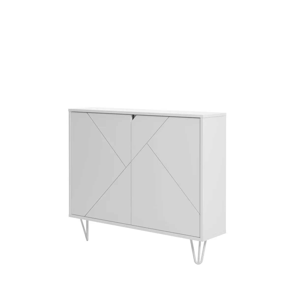 relaxed Slim 39 in. Accent Cabinet with 2 Doors, White