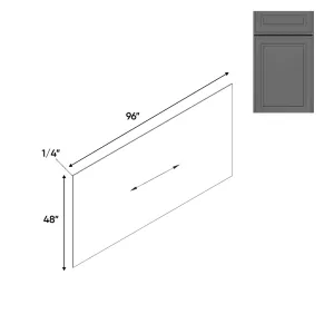 RTA - Elegant Shaker Grey - 96"W x 48"H - Base Panel Skin Single Side Finished