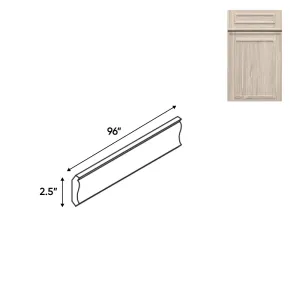 RTA - Elegant Shaker Ivory - 2.5"W x 96"L - Wood Crown Molding