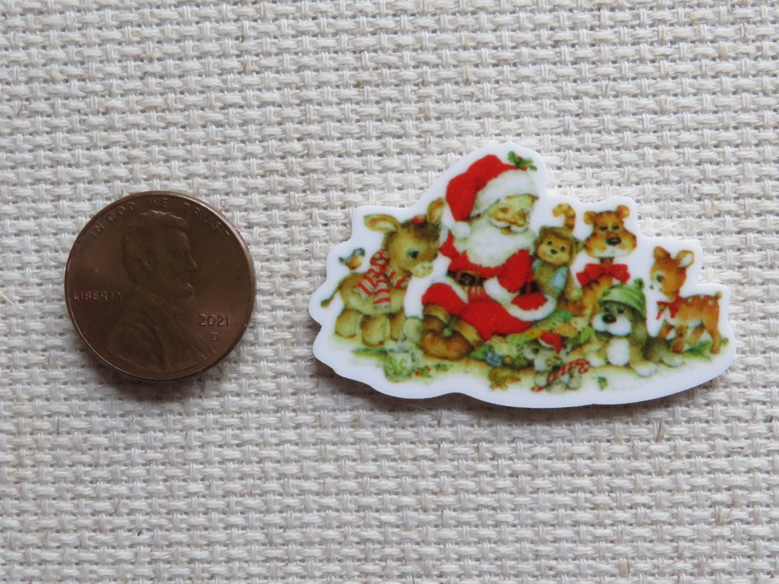 Santa and the Animals Needle Minder, Cover Minder, Magnet