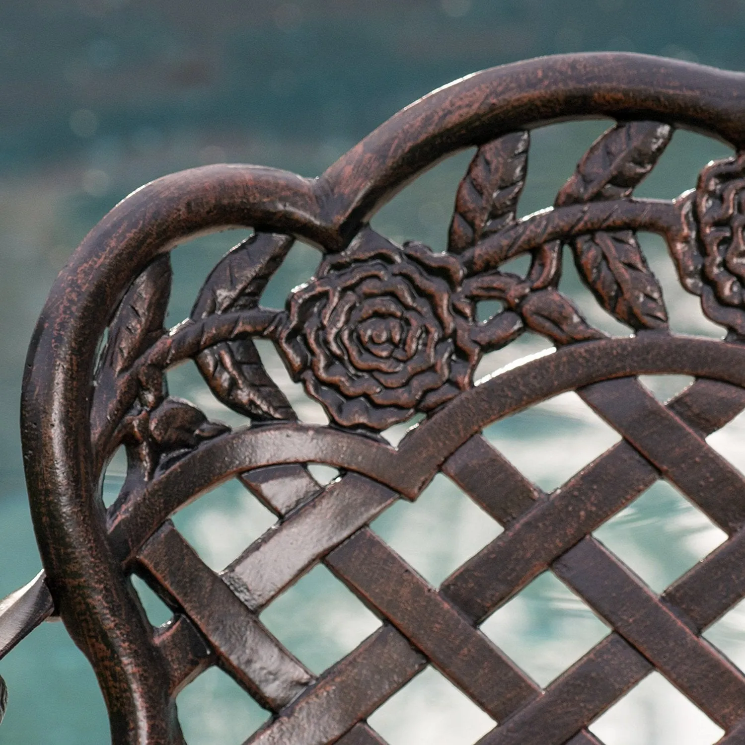 Santa Fe Cast Aluminum Garden Bench