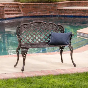 Santa Fe Cast Aluminum Garden Bench