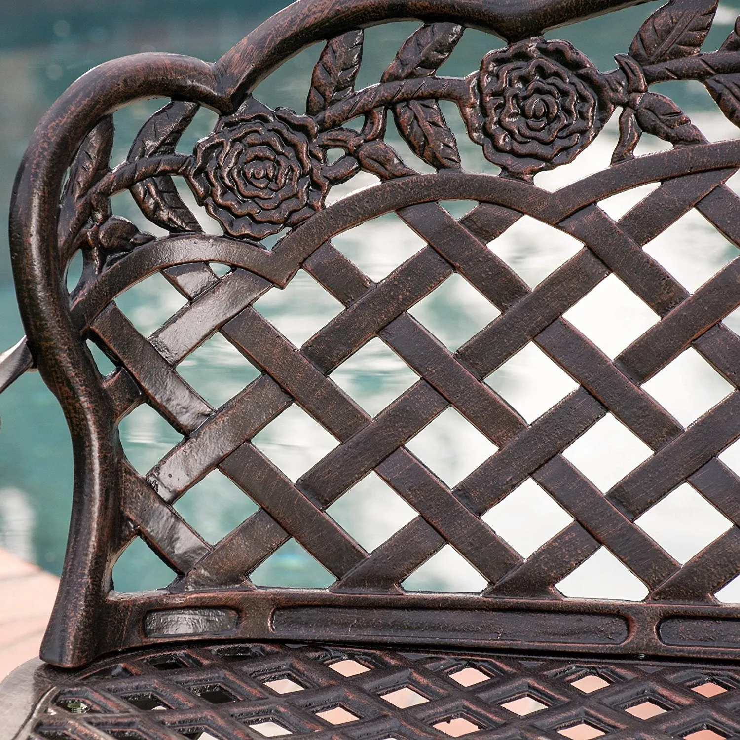 Santa Fe Cast Aluminum Garden Bench