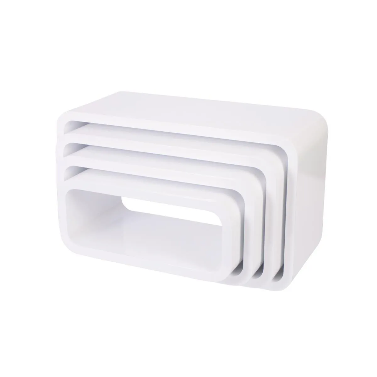 Sebra Storage Units in Matte White - Oval