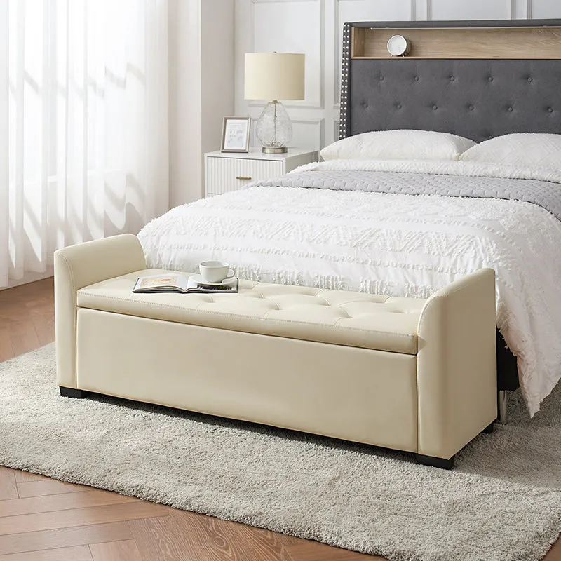 Serena 57.75" Wide Transitional Storage Bench