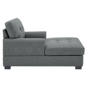 Smithy Tufted Recessed Arms Chaise Longue Sofa Couch Sofa Armchair Chaise Relax Lounger