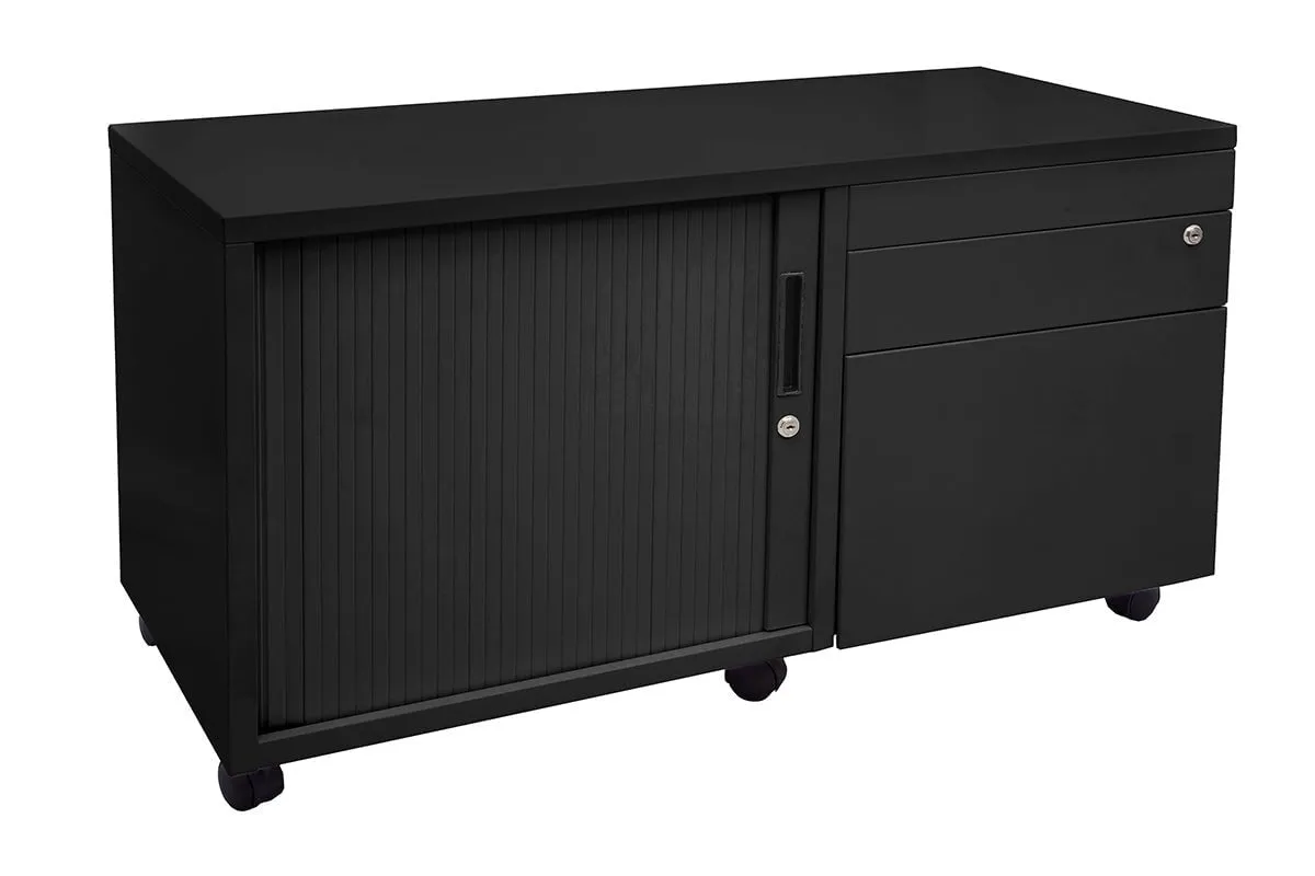 Sonic Mobile Caddy LHS with Tambour & Filing Drawers