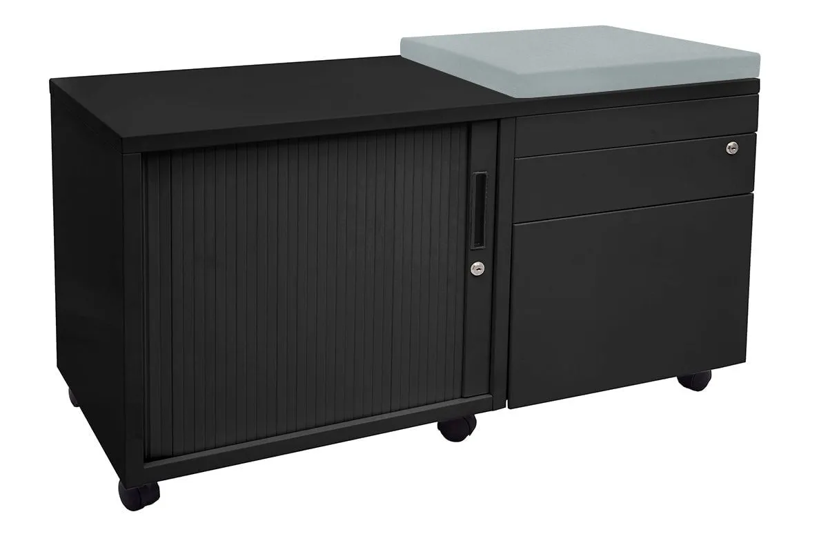 Sonic Mobile Caddy LHS with Tambour & Filing Drawers