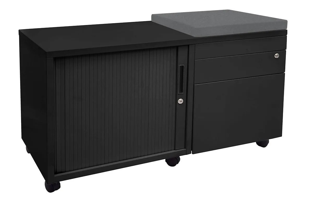 Sonic Mobile Caddy LHS with Tambour & Filing Drawers