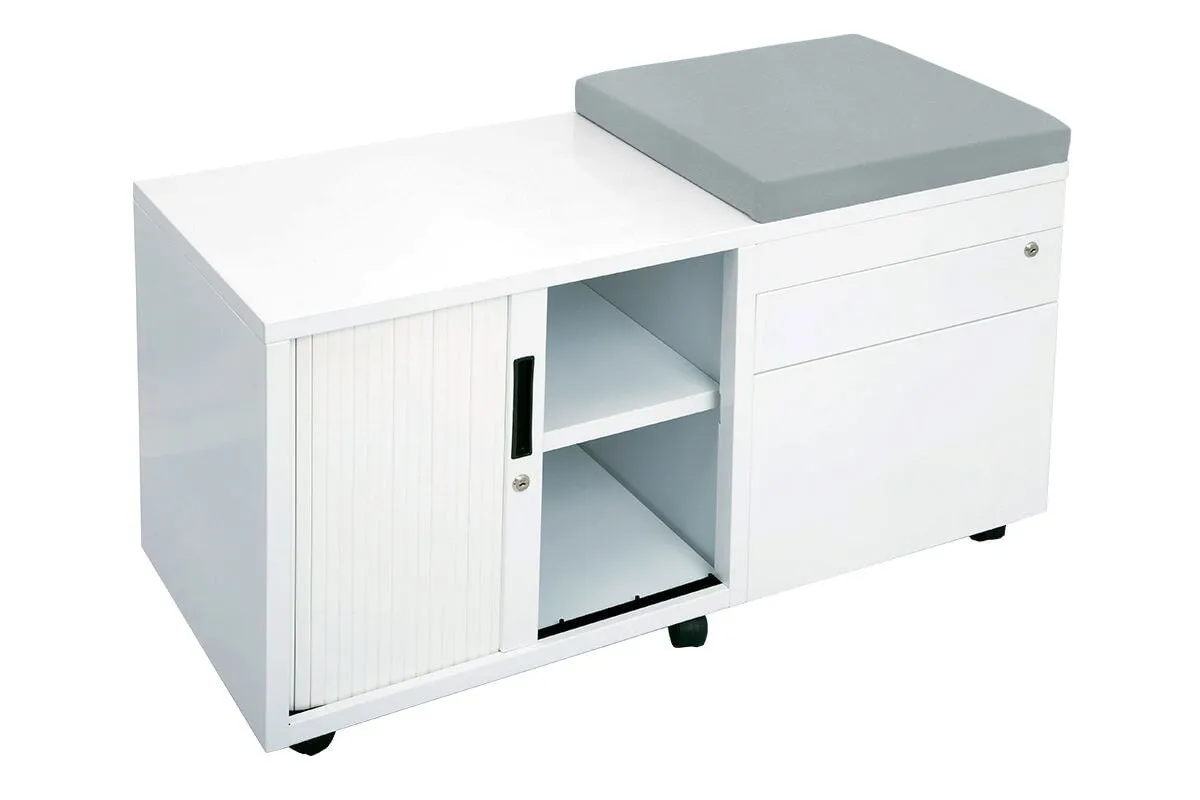 Sonic Mobile Caddy LHS with Tambour & Filing Drawers