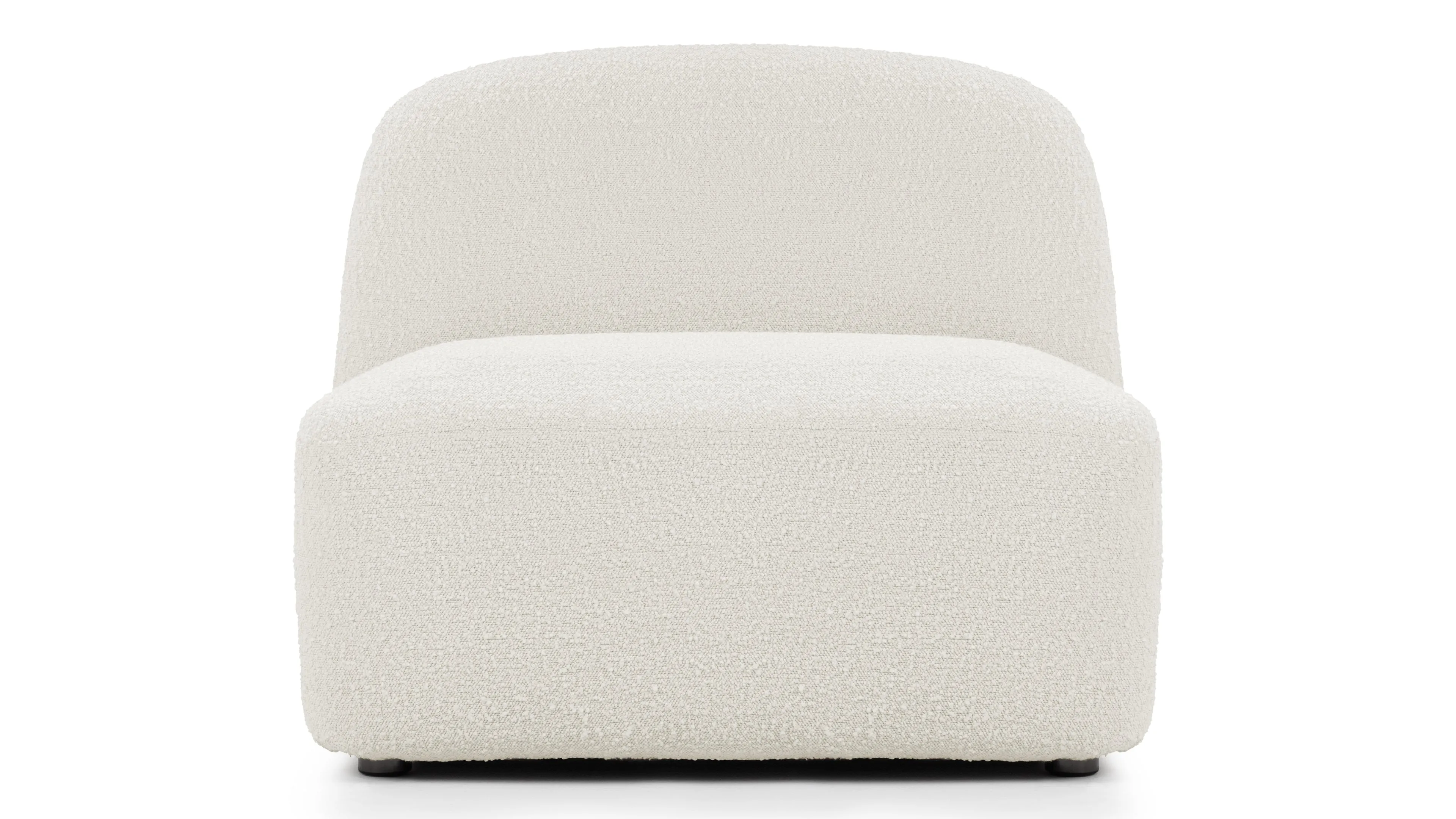 Sundae Lounges - Sundae Lounges Sofa Module, Armless, White Boucle