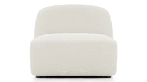 Sundae Lounges - Sundae Lounges Sofa Module, Armless, White Boucle