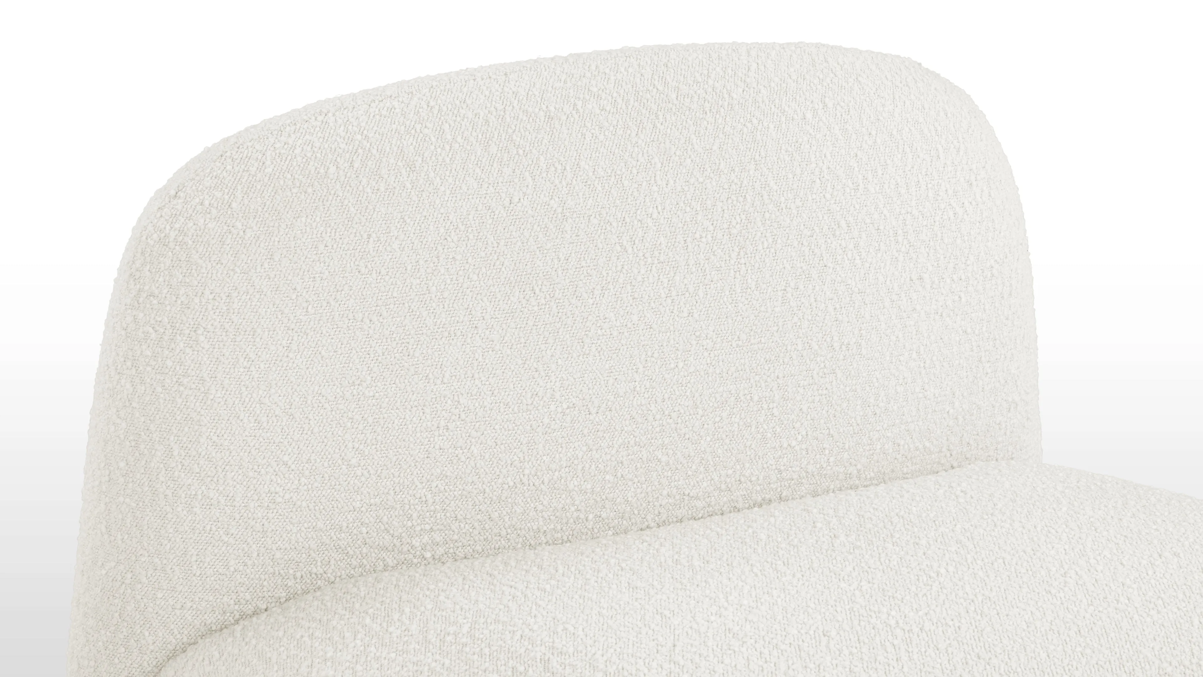 Sundae Lounges - Sundae Lounges Sofa Module, Armless, White Boucle