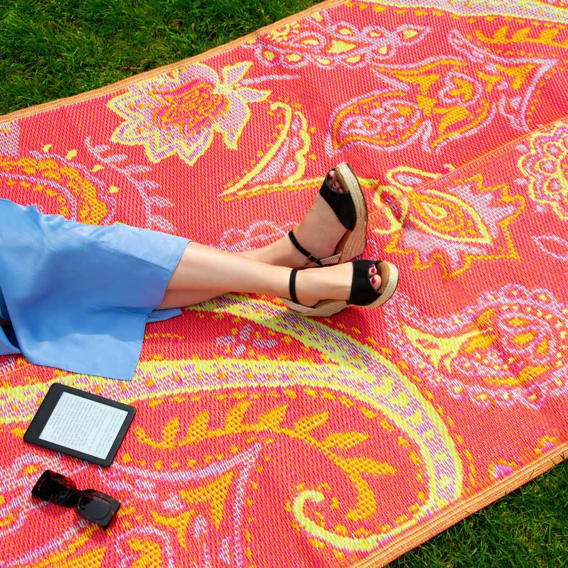 Talking Tables Boho Paisley Outdoor Rug